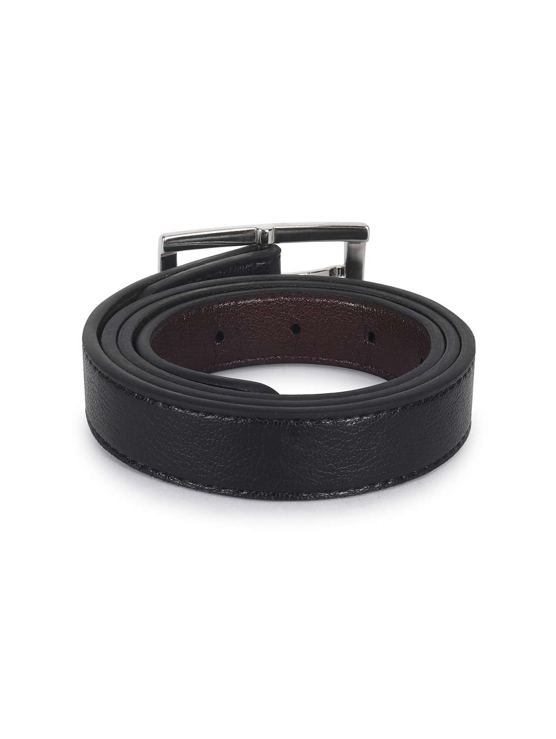 women leather black plain buckle belt - 21995232 -  Standard Image - 2