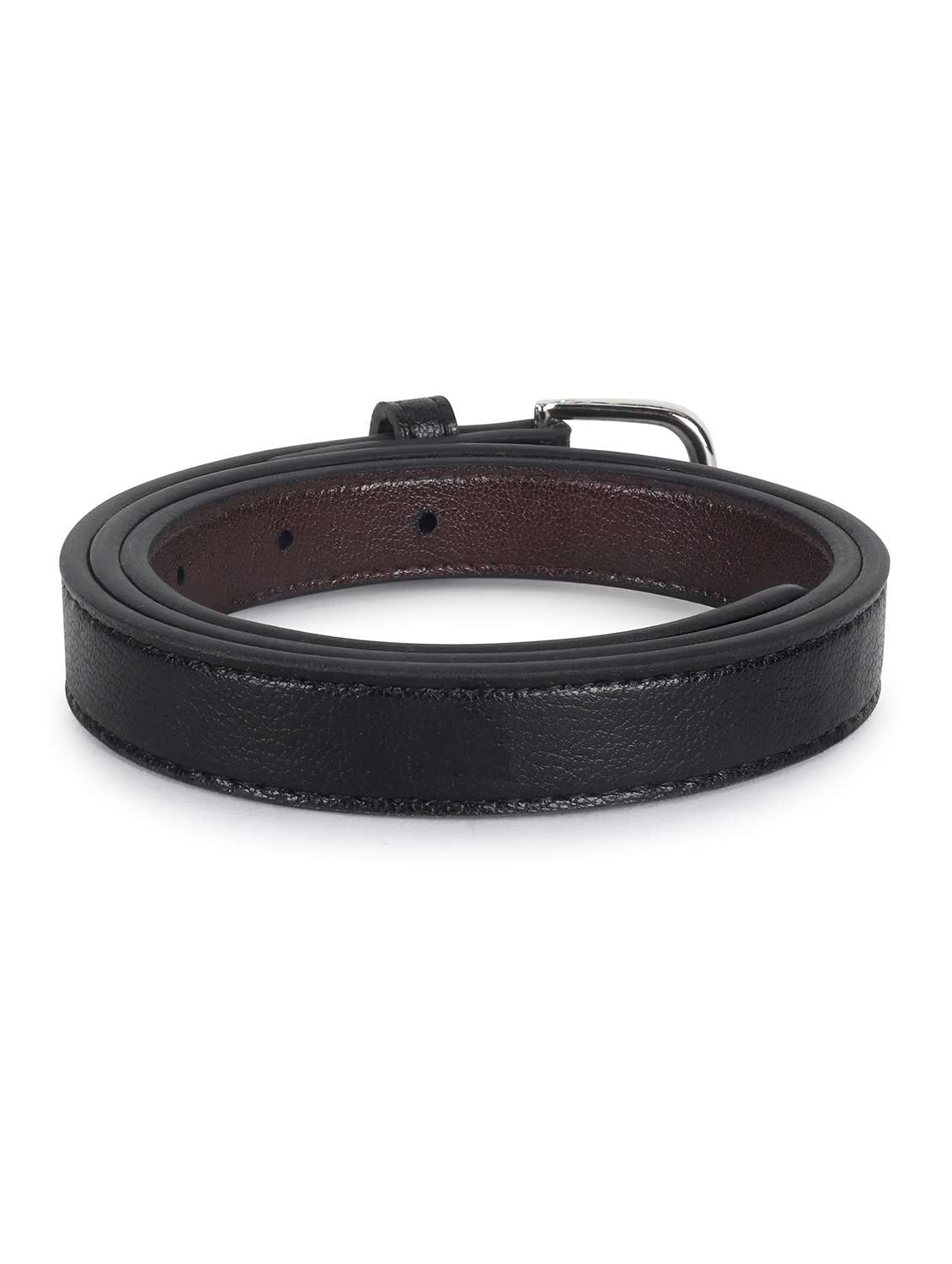 women leather black plain buckle belt - 21995233 -  Standard Image - 2