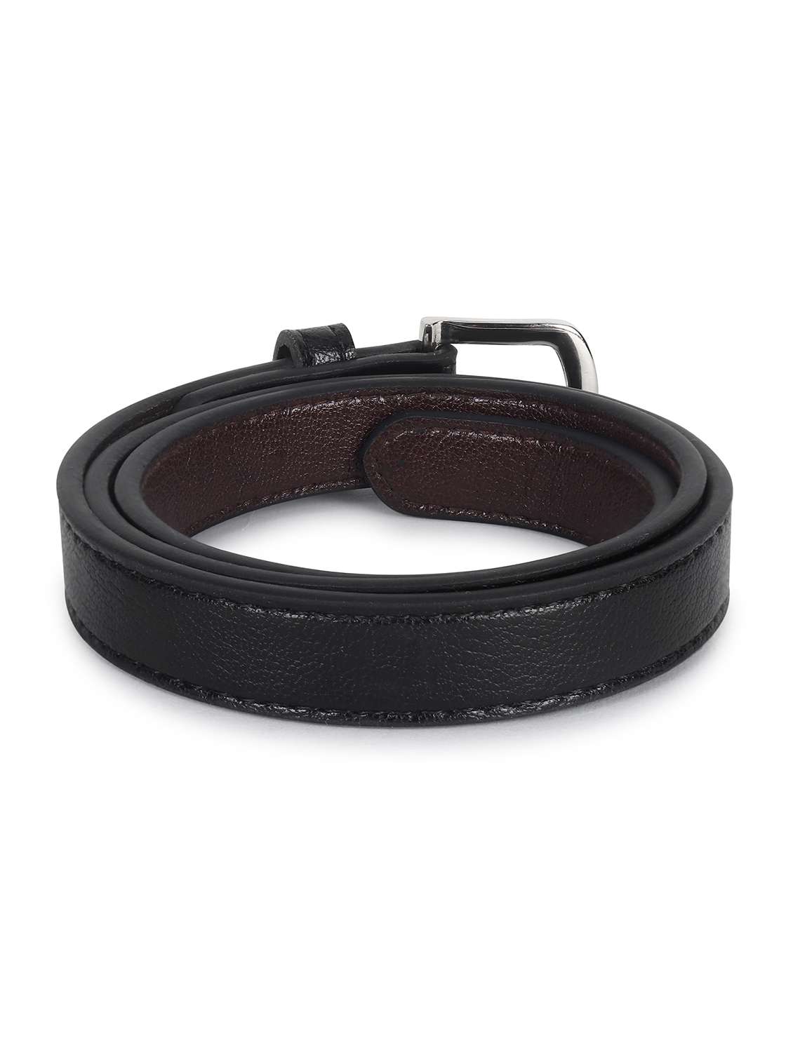 women leather black plain buckle belt - 21995237 -  Standard Image - 2