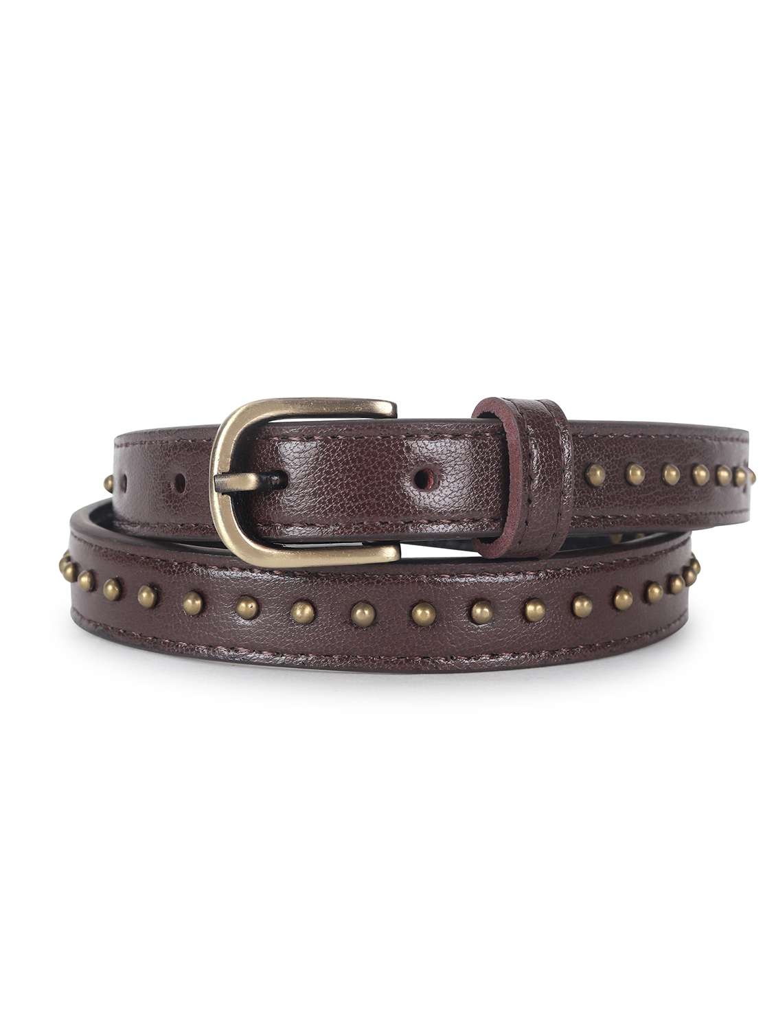 women's brown studded leather belt - 21995241 - Zoom Image - 0