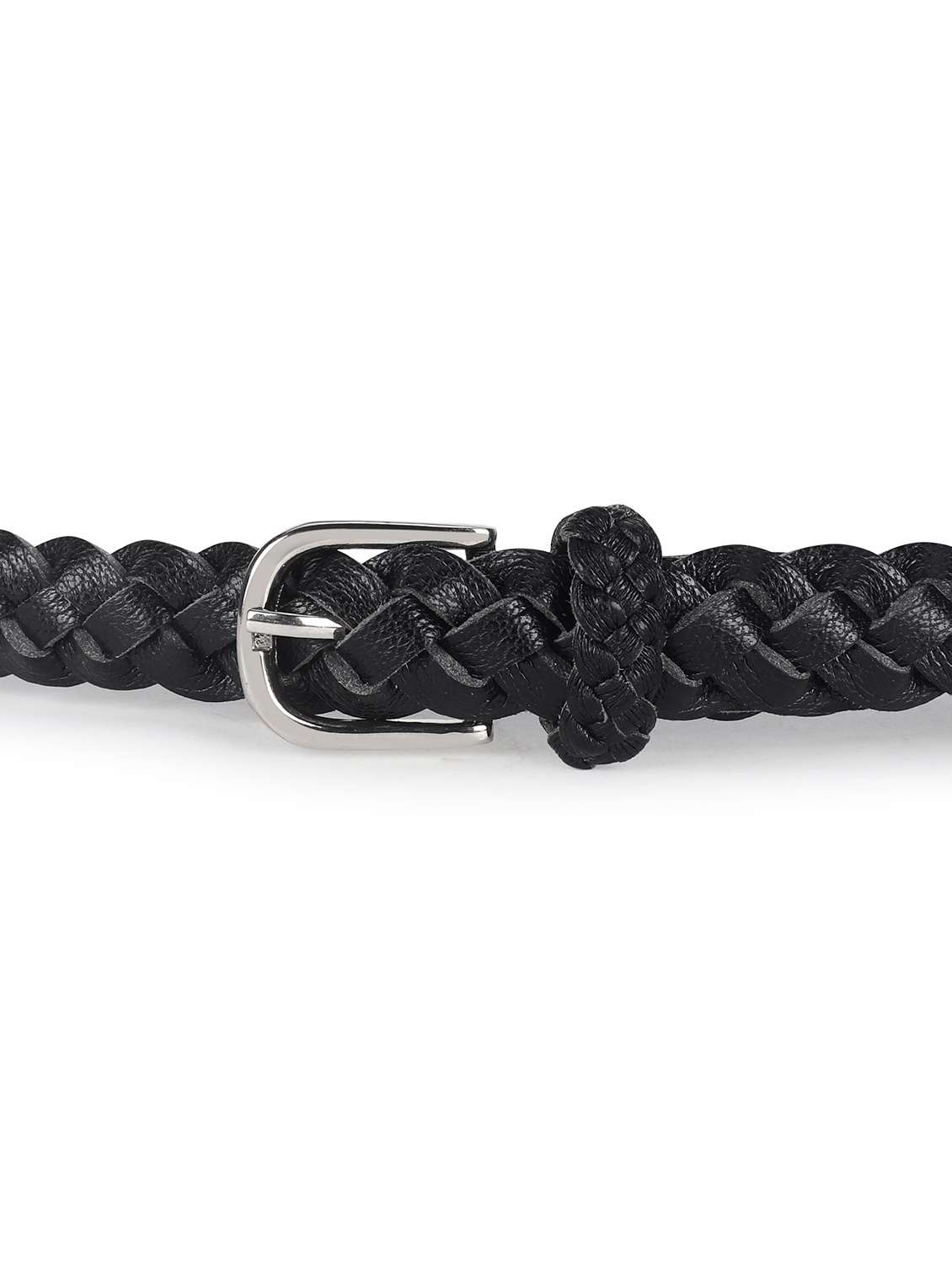 women leather black plain buckle belt - 21995242 -  Standard Image - 2