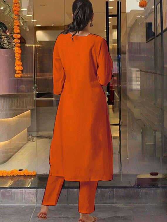 women embroidered kurta and pant with dupatta - 21995256 - Standard Image - 2