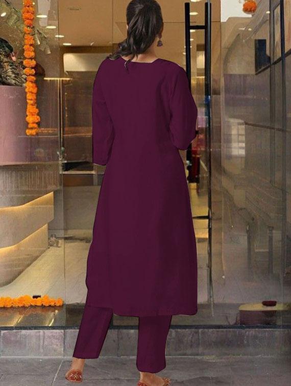 women embroidered kurta and pant with dupatta - 21995260 - Standard Image - 2