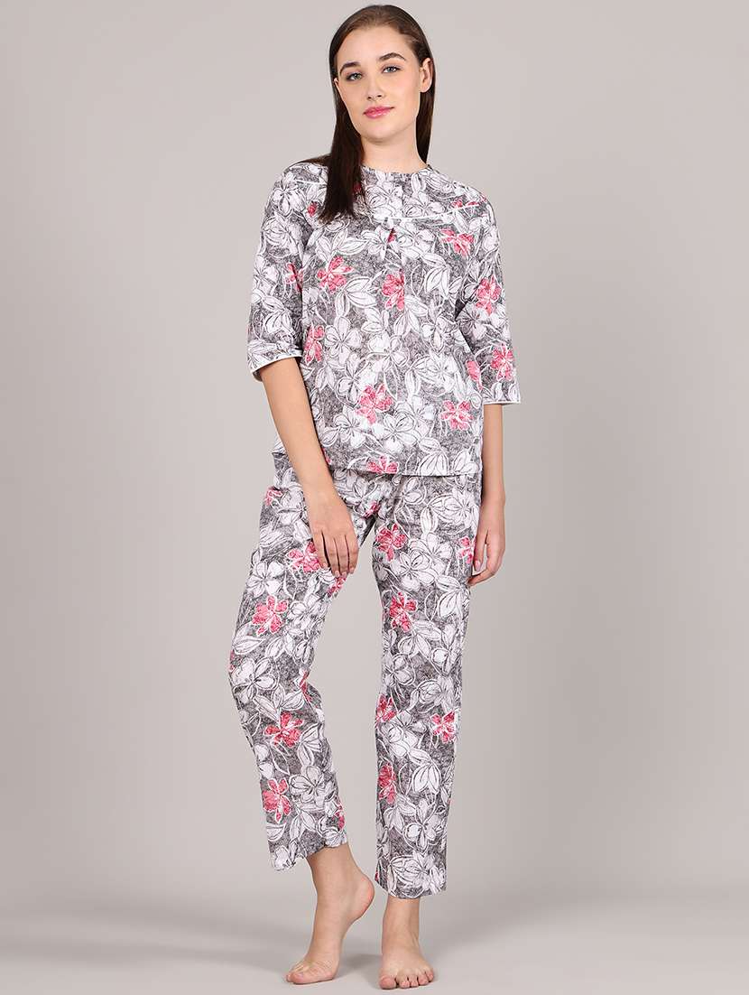 women printed nightwear pyjama set - 21995901 -  Standard Image - 2