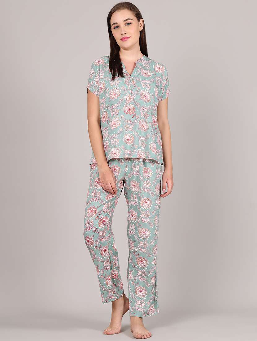 women printed nightwear pyjama set - 21995904 -  Standard Image - 2
