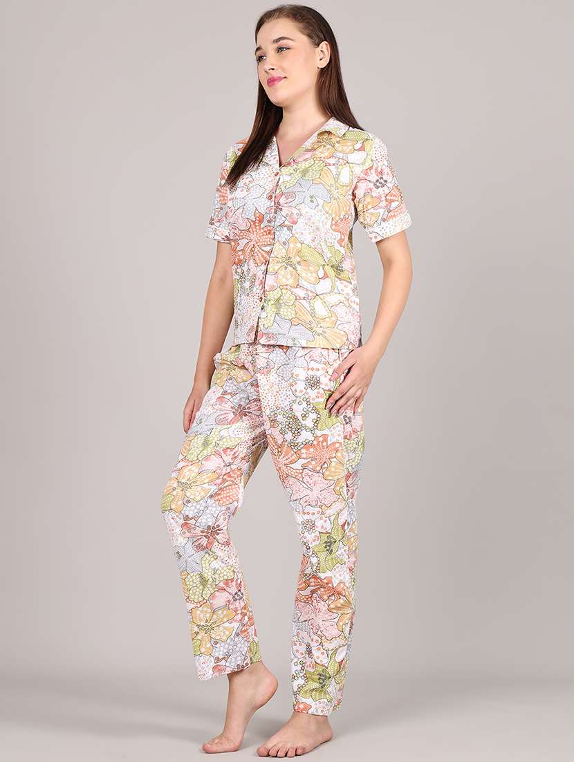 women printed nightwear pyjama set - 21995905 -  Standard Image - 2