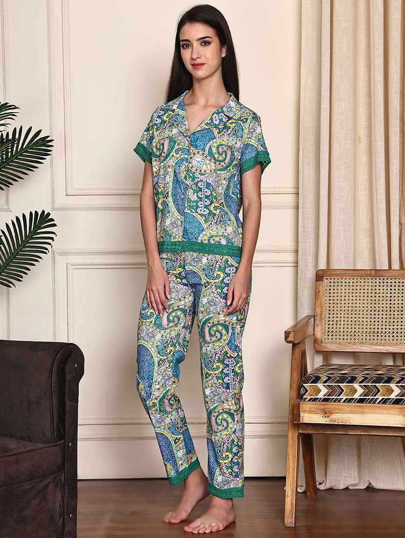 women printed nightwear pyjama set - 21995911 -  Standard Image - 2