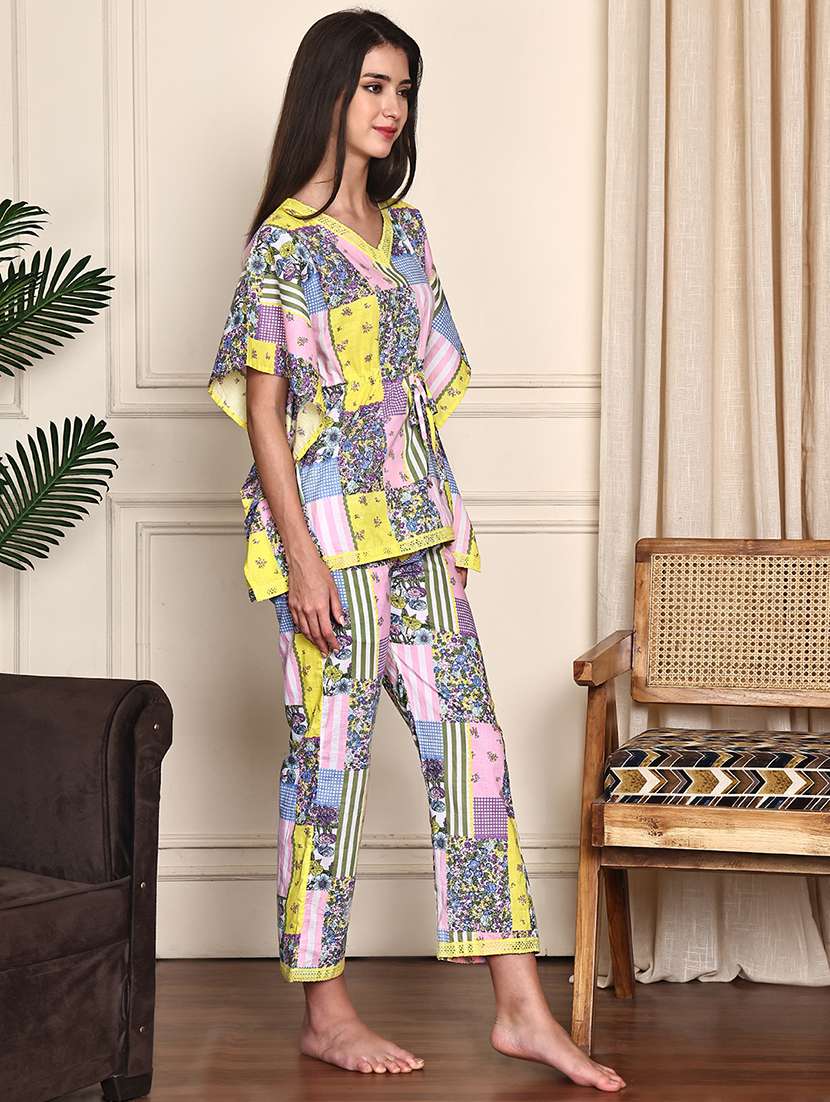 women printed nightwear pyjama set - 21995916 -  Standard Image - 2