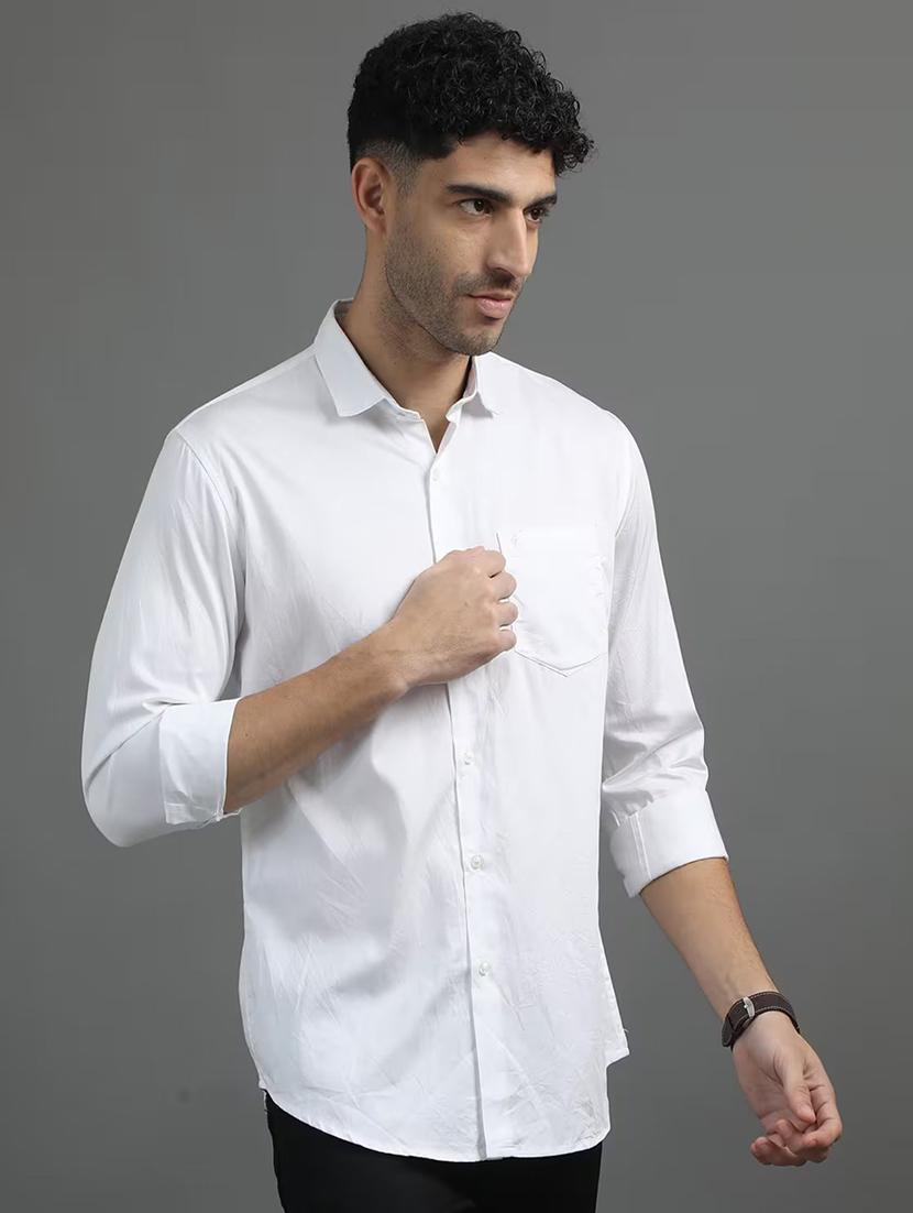 men solid long sleeve regular fit casual shirt - 21996360 - Standard Image - 2
