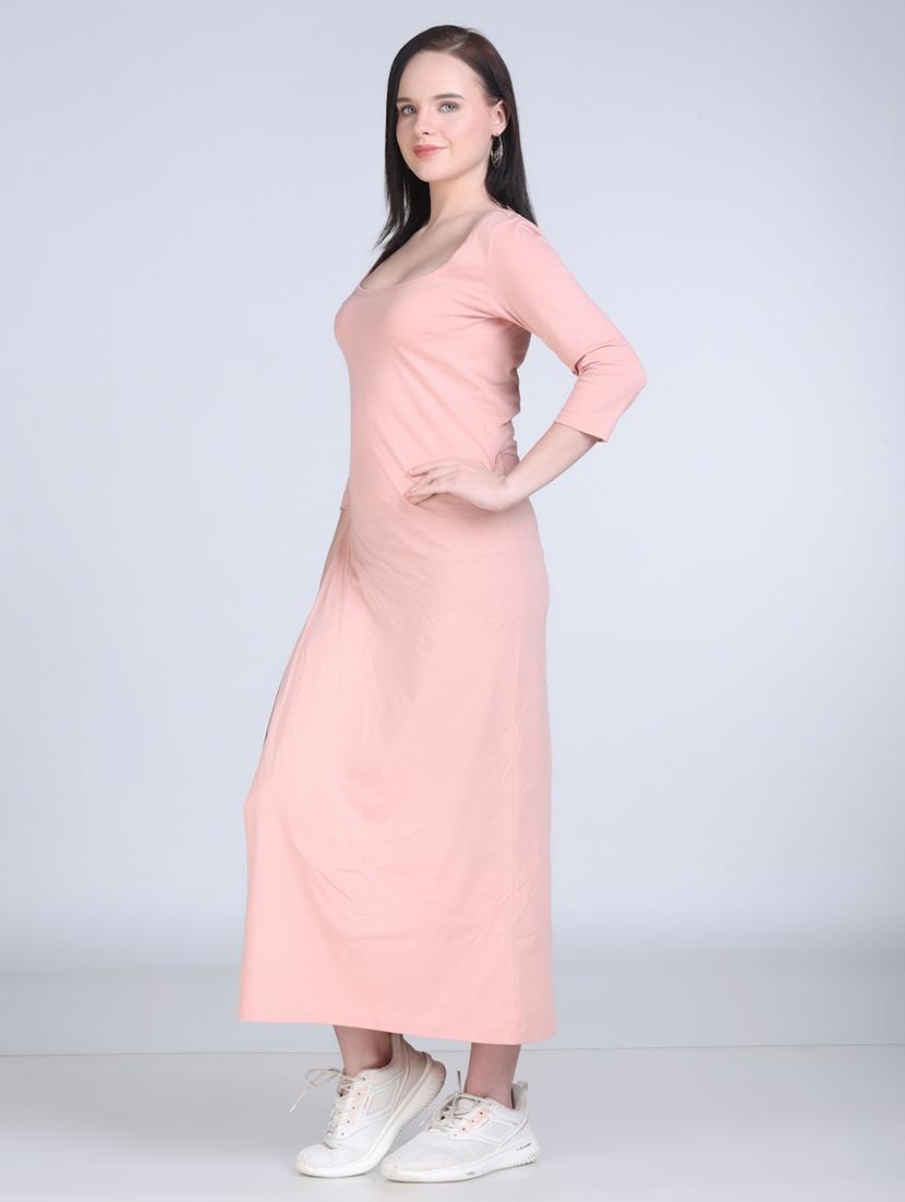 women solid three quarter sleeve long top - 21996410 - Standard Image - 2