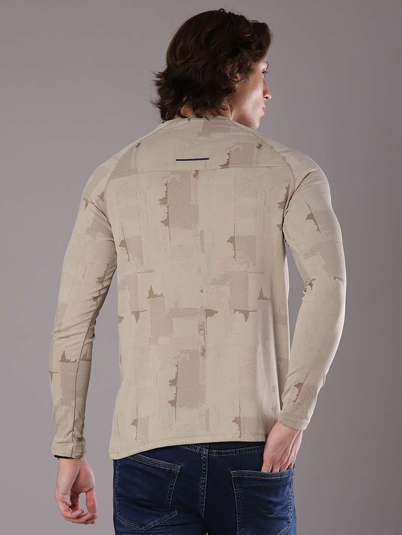 men printed round neck long sleeve t-shirt - 21996456 -  Standard Image - 2