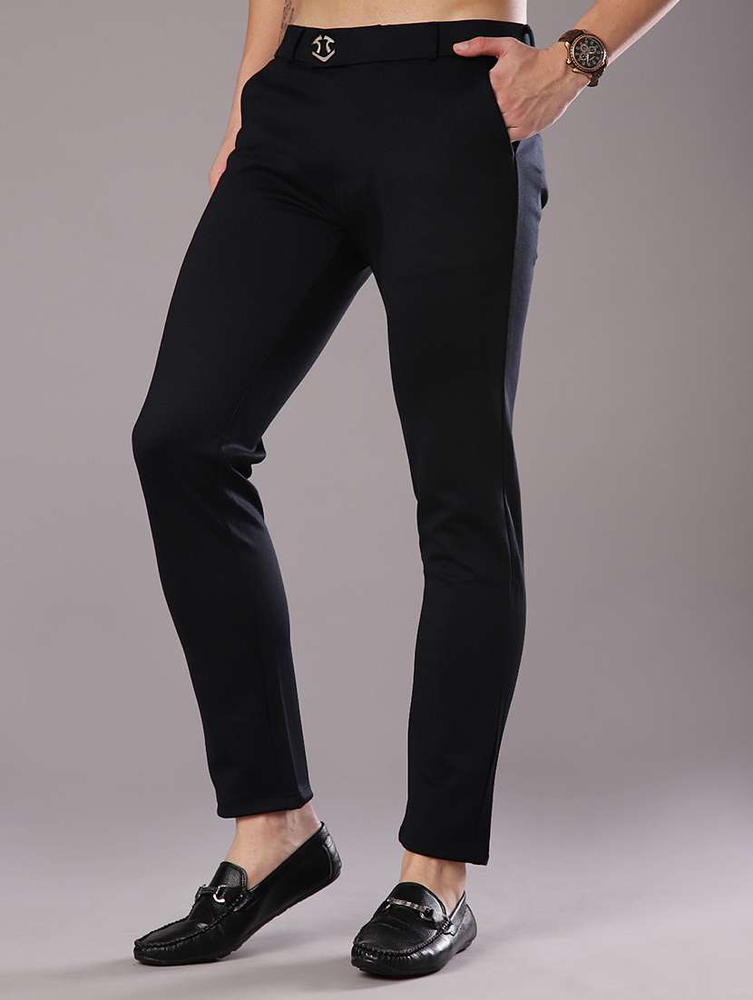 men solid mid rise slim fit chinos  - 21996554 -  Standard Image - 2