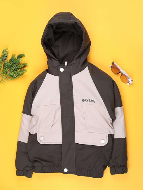 boys long sleeve hooded quiled acket - 21996576 -  Standard Image - 0