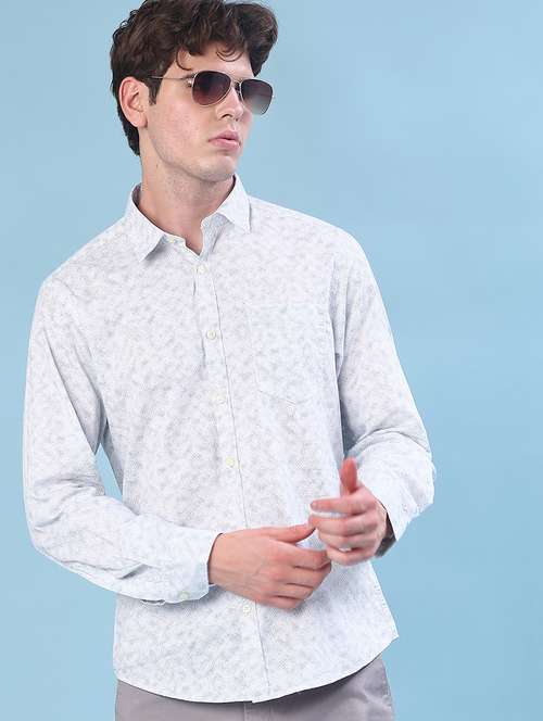 men printed long sleeve regular fit casual shirt - 21996600 -  Standard Image - 0
