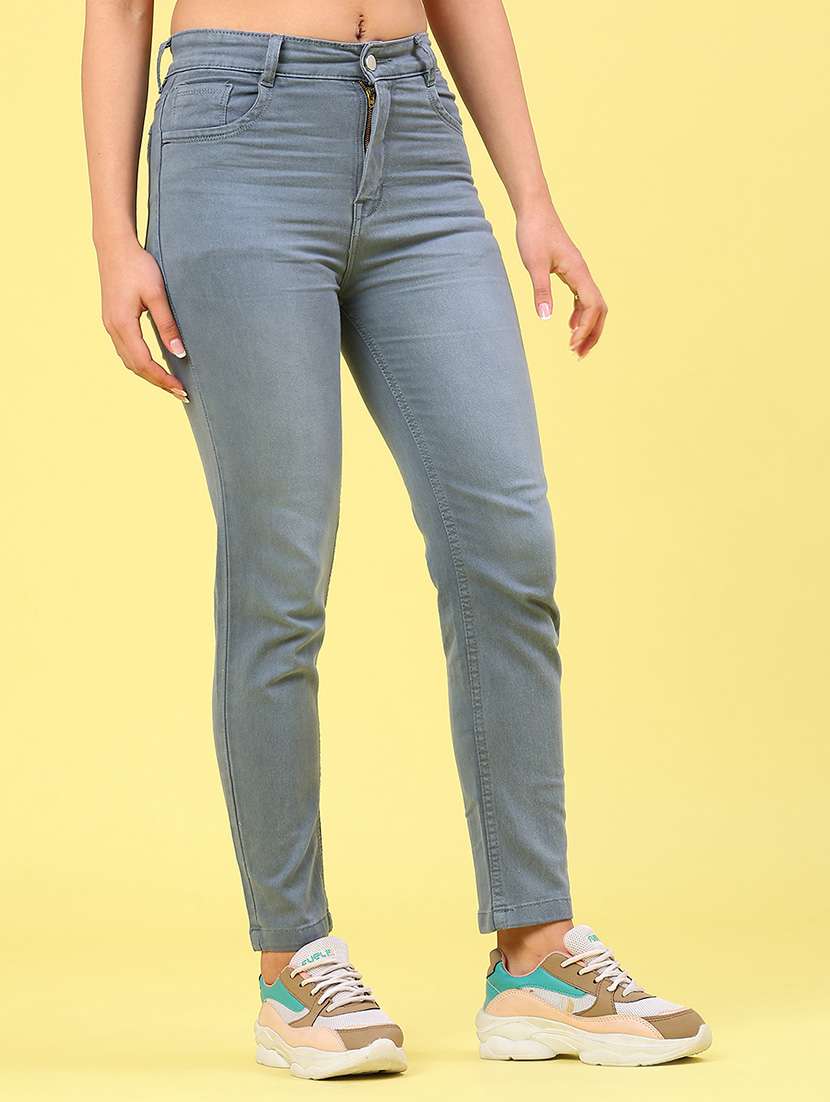 women solid mid rise slim jean - 21996671 -  Standard Image - 2