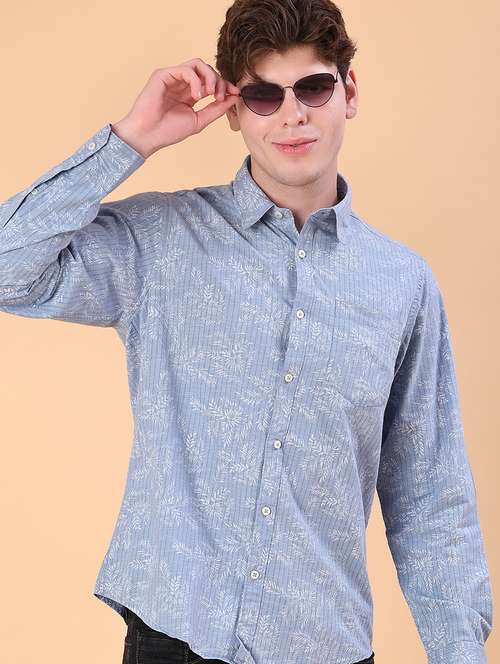 men printed long sleeve regular fit shirt - 21996681 -  Standard Image - 0