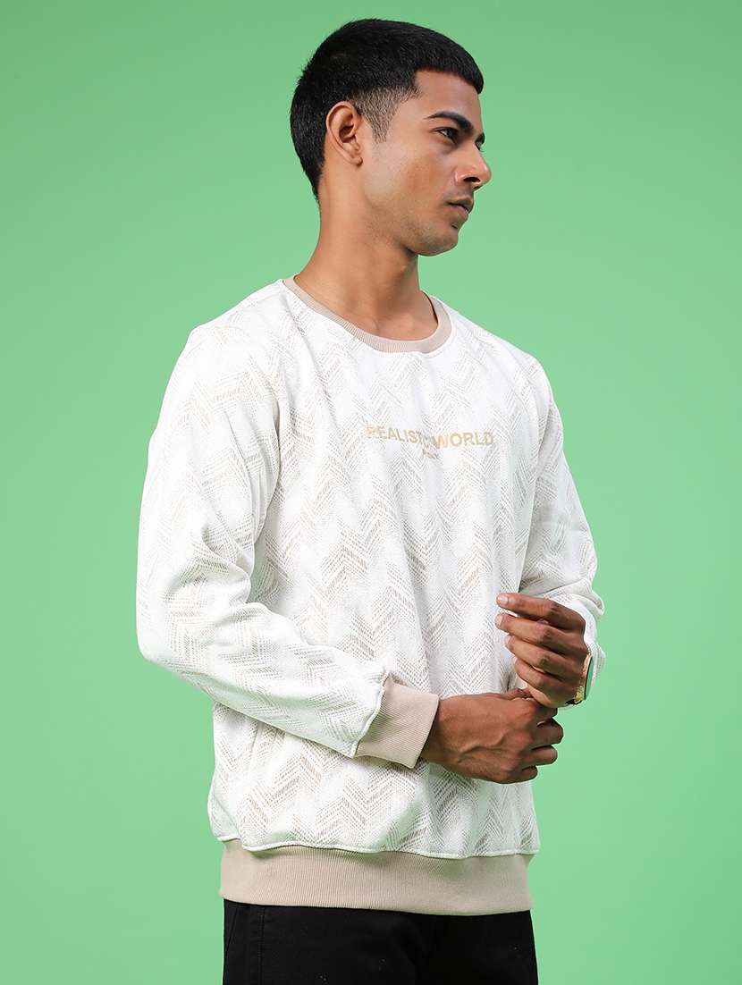 Men Printed Long Sleeve Regular Fit Sweatshirt - 21996749 -  Standard Image - 2