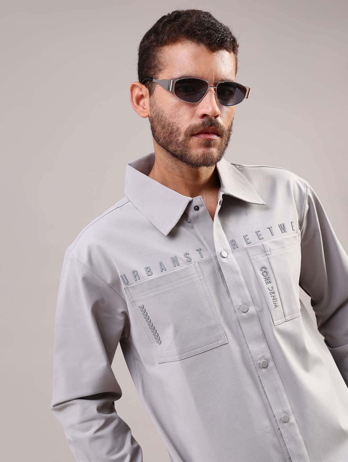 men solid collared long sleeve shirt - 21996835 -  Standard Image - 2