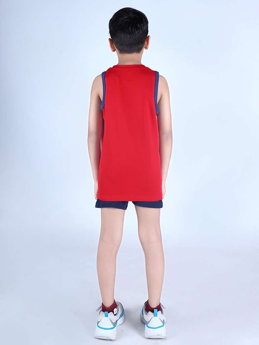 boys red printed sleeveless vest - 21996845 -  Standard Image - 2