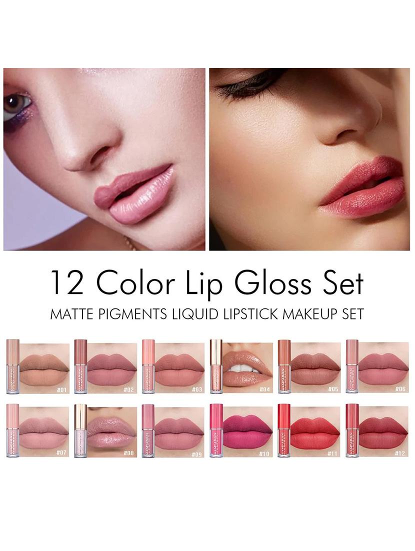 handaiiyan pack of 12 multicolor love lip colors 3ml each - 21996892 - Standard Image - 2