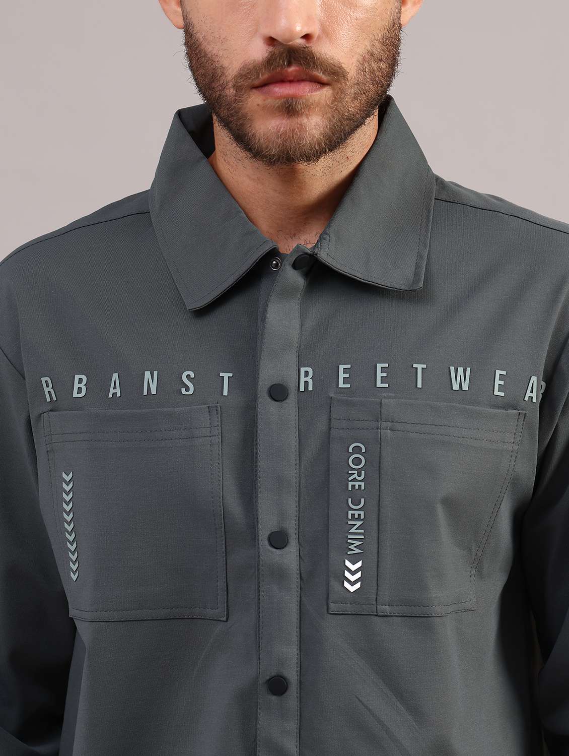 men solid collared long sleeve shirt - 21996898 -  Standard Image - 2