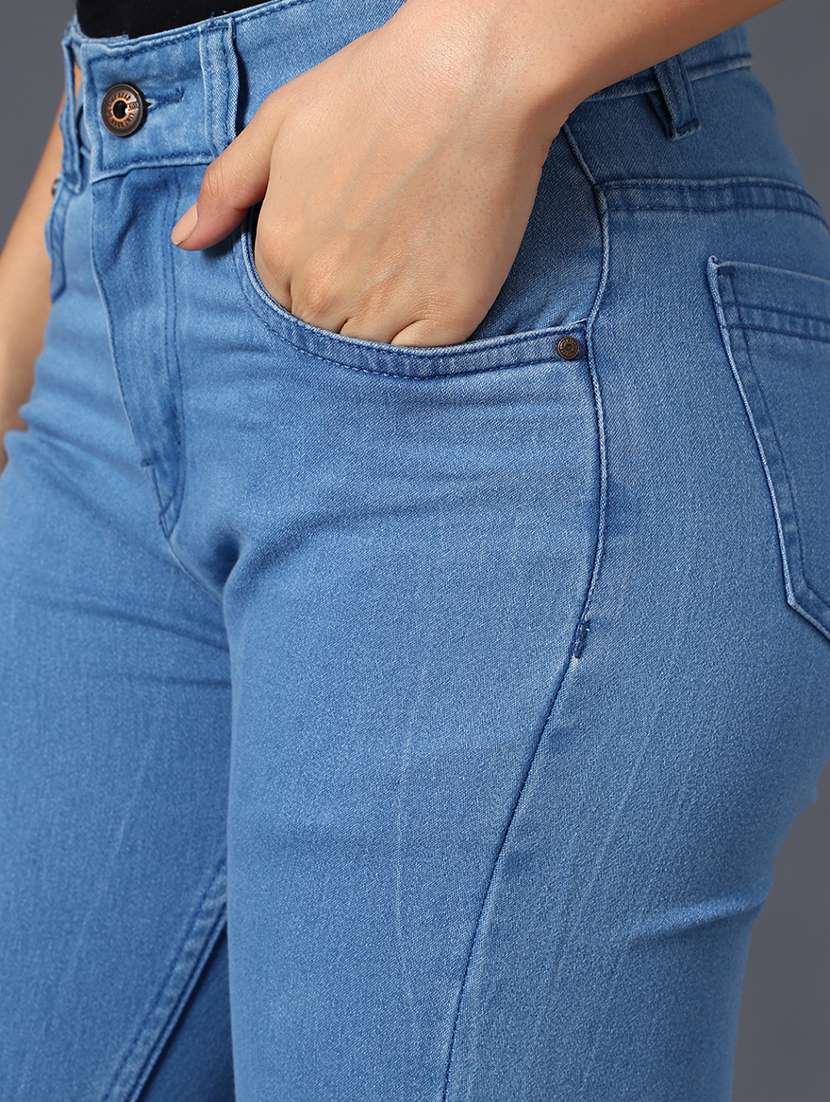 women solid mid rise bootcut jean - 21996945 -  Standard Image - 2