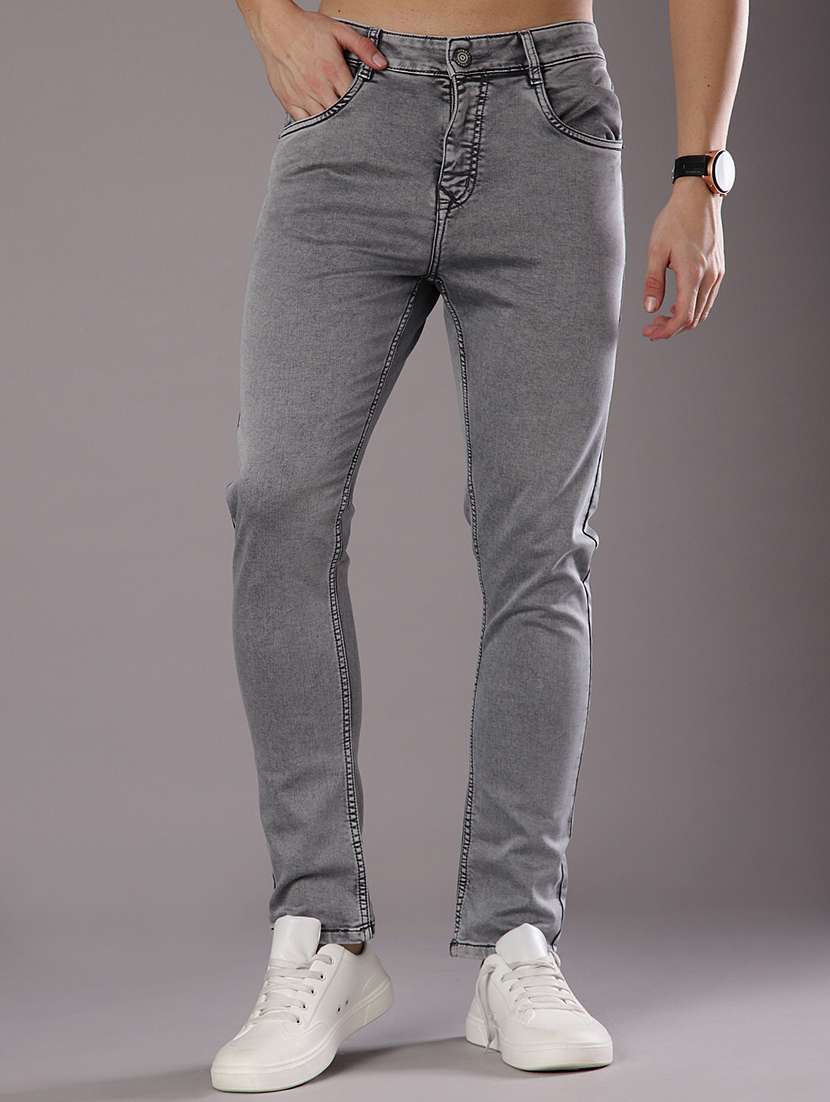 Men Solid Mid Rise Slim Fit Jean - 21996980 -  Standard Image - 2