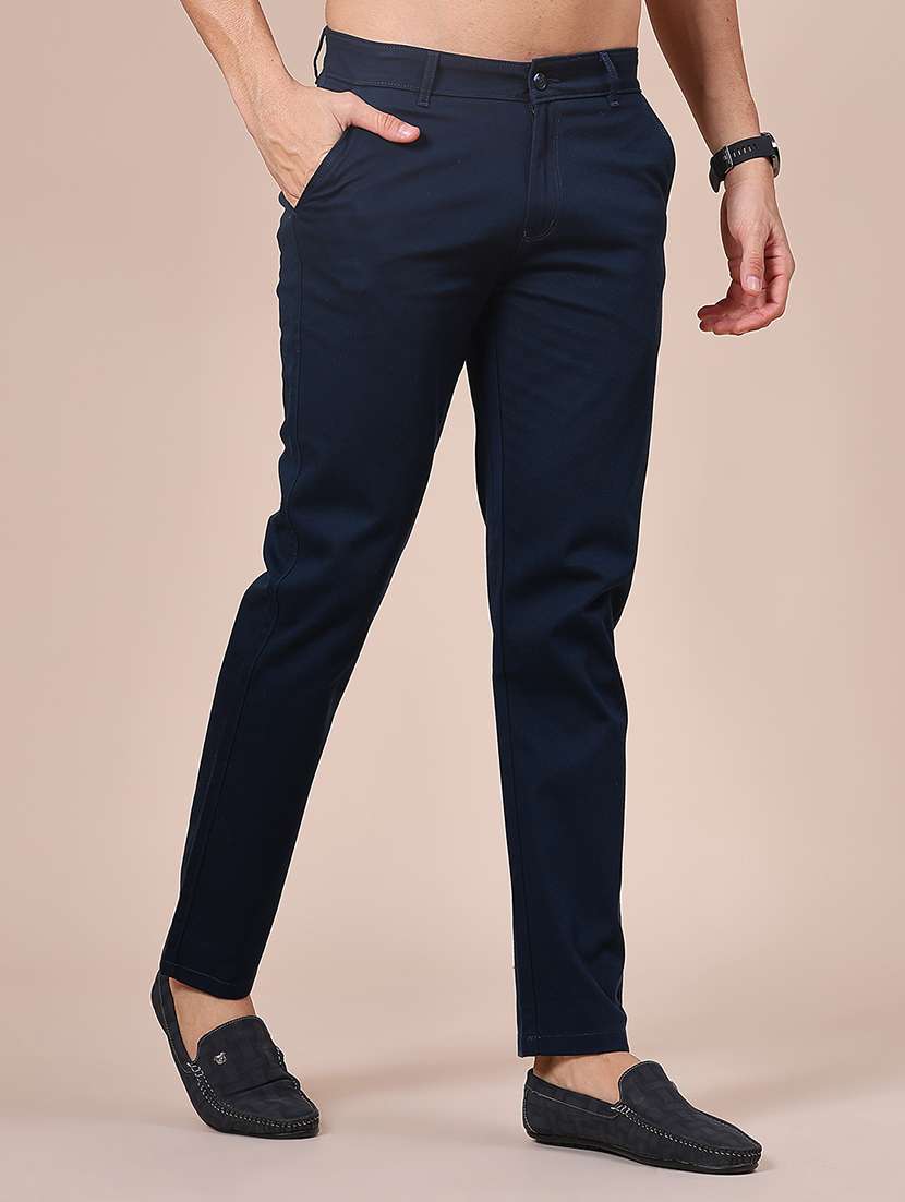 men solid mid rise casual chinos - 21997017 -  Standard Image - 2