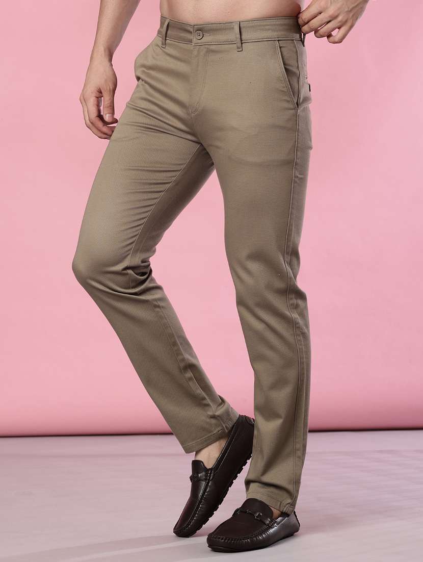 men solid mid rise casual chinos - 21997020 -  Standard Image - 2