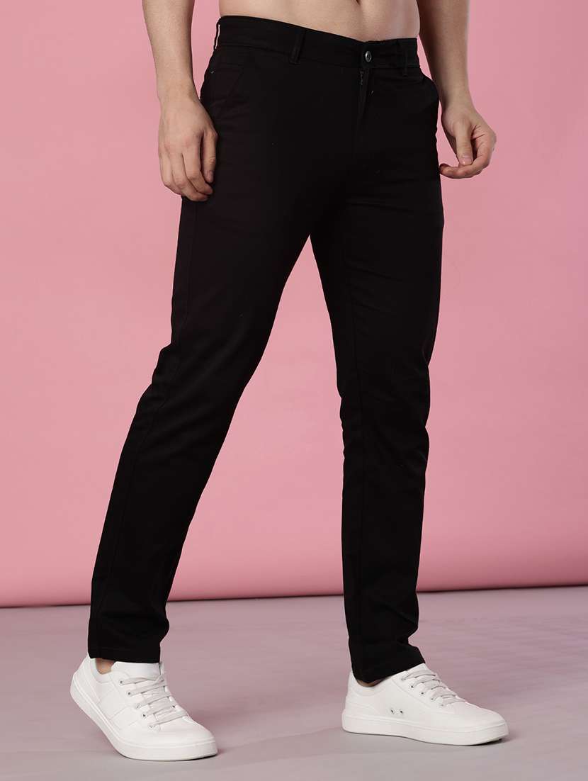 men solid mid rise casual chinos - 21997024 -  Standard Image - 2