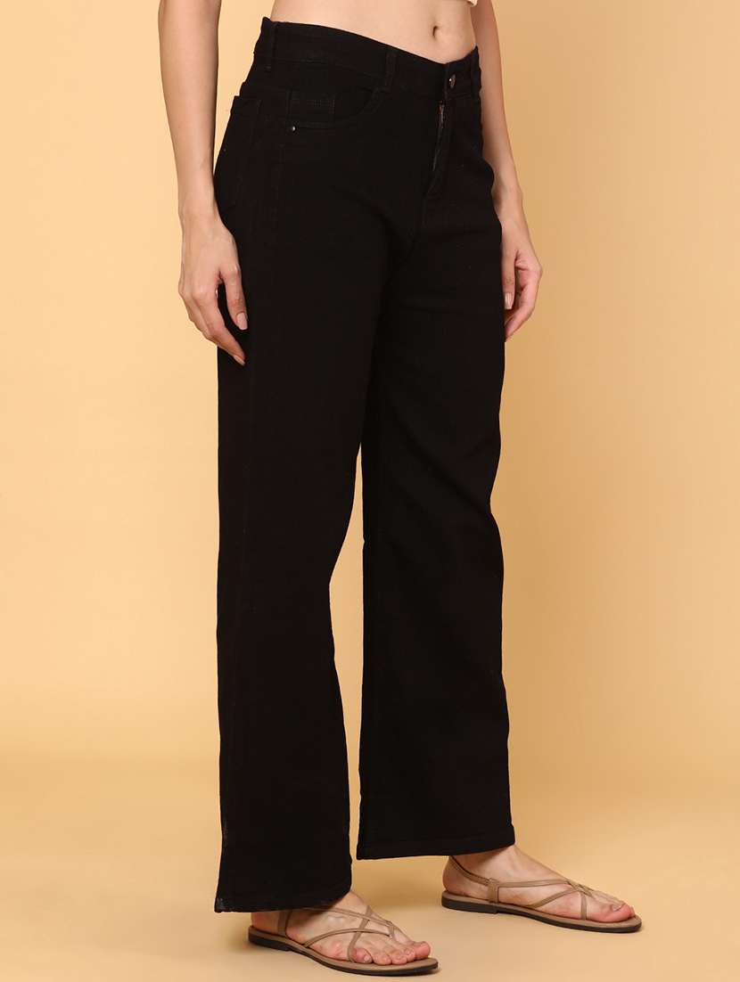 women solid mid rise straight jeans - 21997116 -  Standard Image - 2