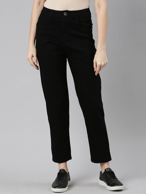 women solid mid rise straight fit jean - 21997123 - Standard Image - 0