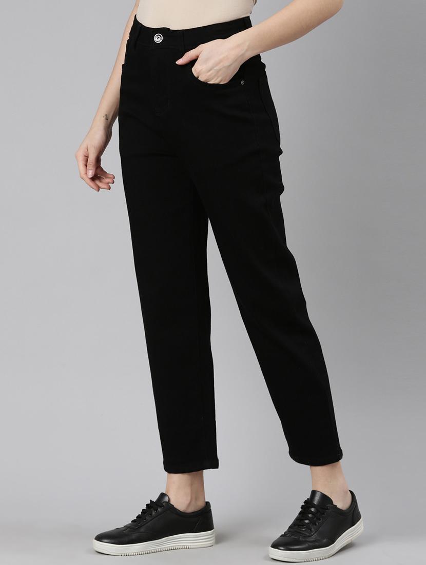 women solid mid rise straight fit jean - 21997123 - Standard Image - 2
