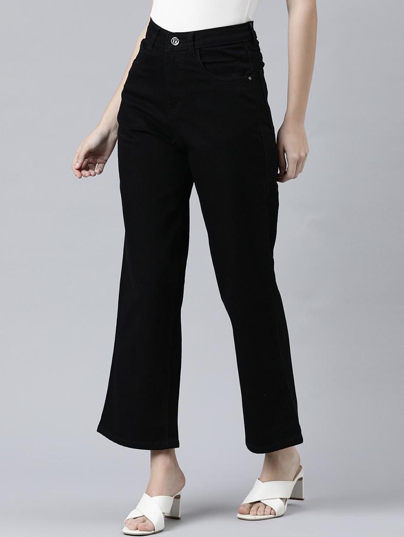women solid high rise bootcut jean - 21997126 - Standard Image - 2
