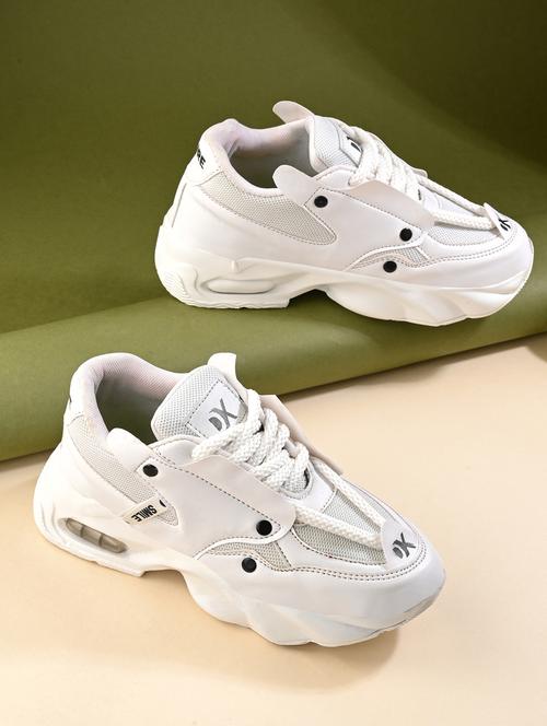 women white lace-up sneaker - 21997140 -  Standard Image - 0