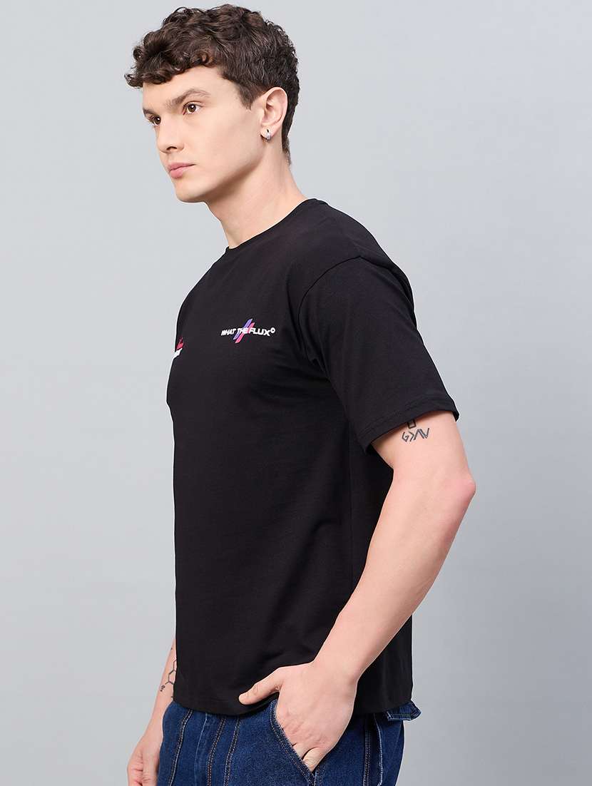 men front & back print round neck regular fit t-shirt - 21997168 - Standard Image - 2