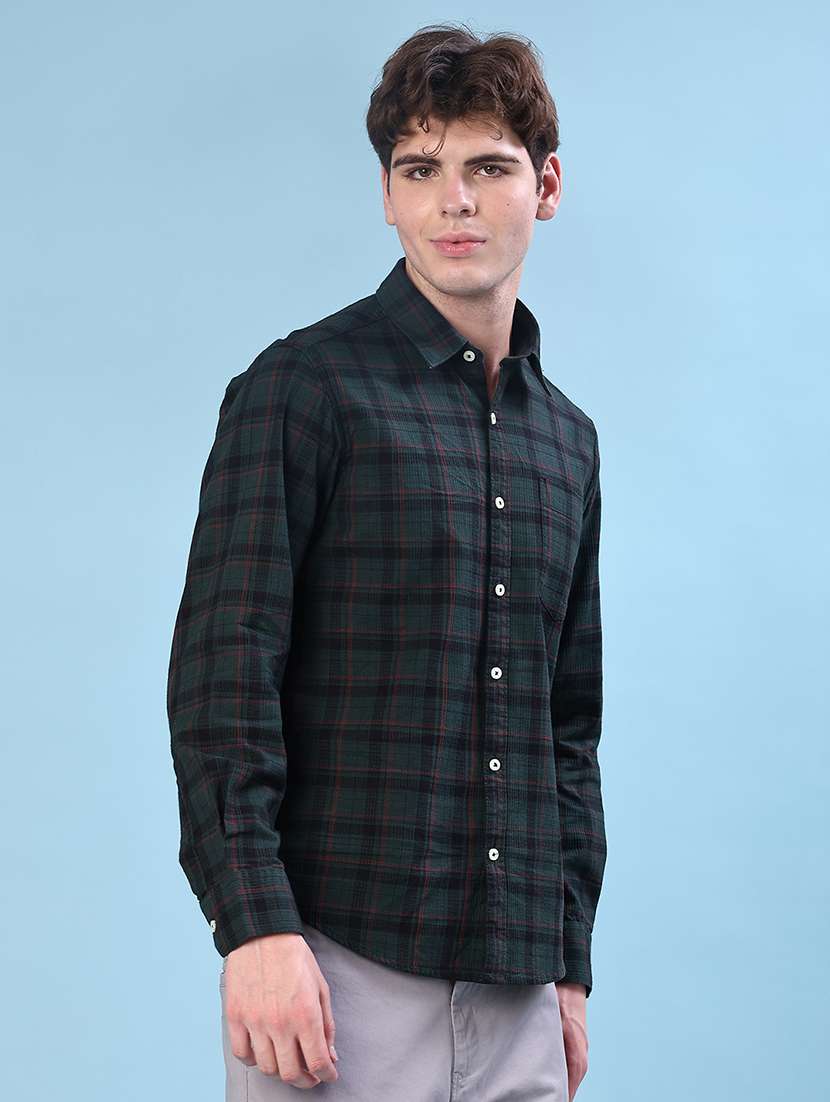 men checkered long sleeve regualr fit casual shirt - 21997349 -  Standard Image - 2