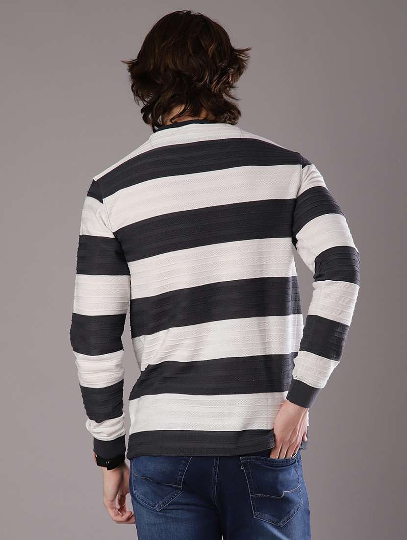 men stripes long sleeve slim fit t-shirt  - 21997573 -  Standard Image - 2