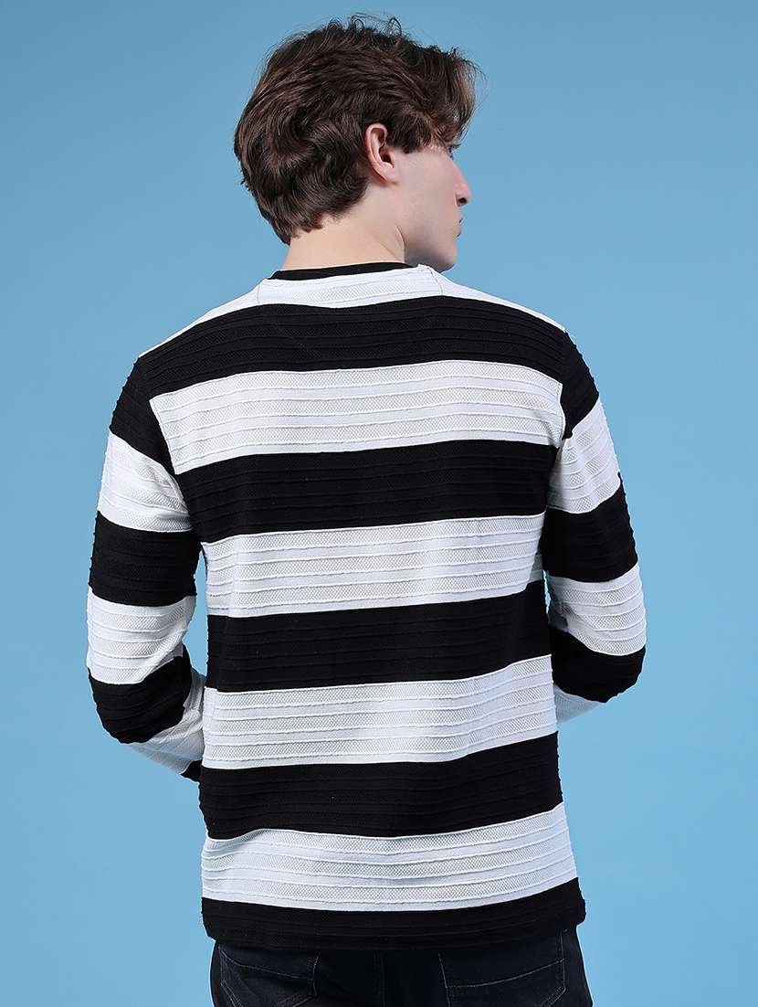 men stripes long sleeve slim fit t-shirt - 21997574 - Standard Image - 2