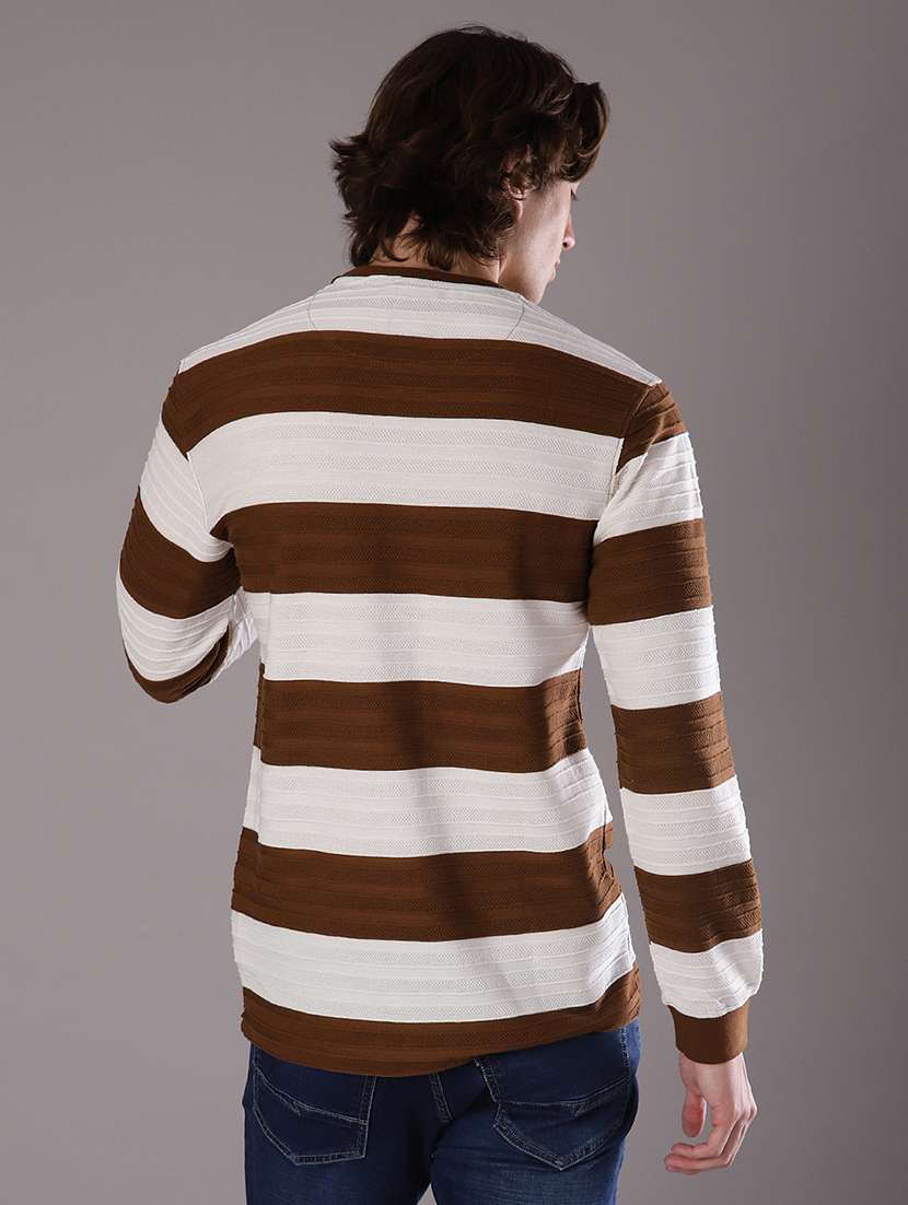 men stripes long sleeve slim fit t-shirt  - 21997578 -  Standard Image - 2