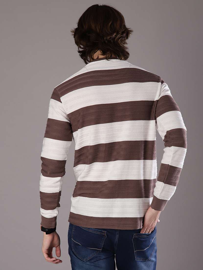 men stripes long sleeve slim fit t-shirt  - 21997579 -  Standard Image - 2