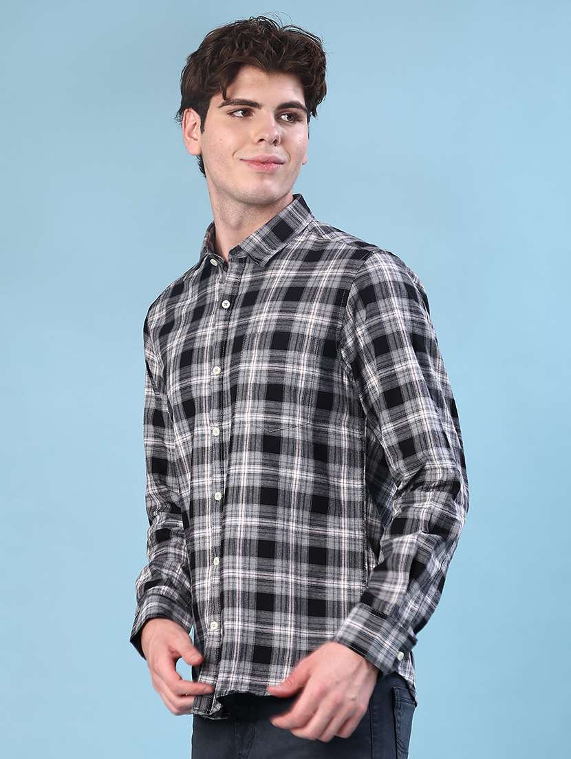 men checkered long sleeve regualr fit casual shirt - 21997614 -  Standard Image - 2