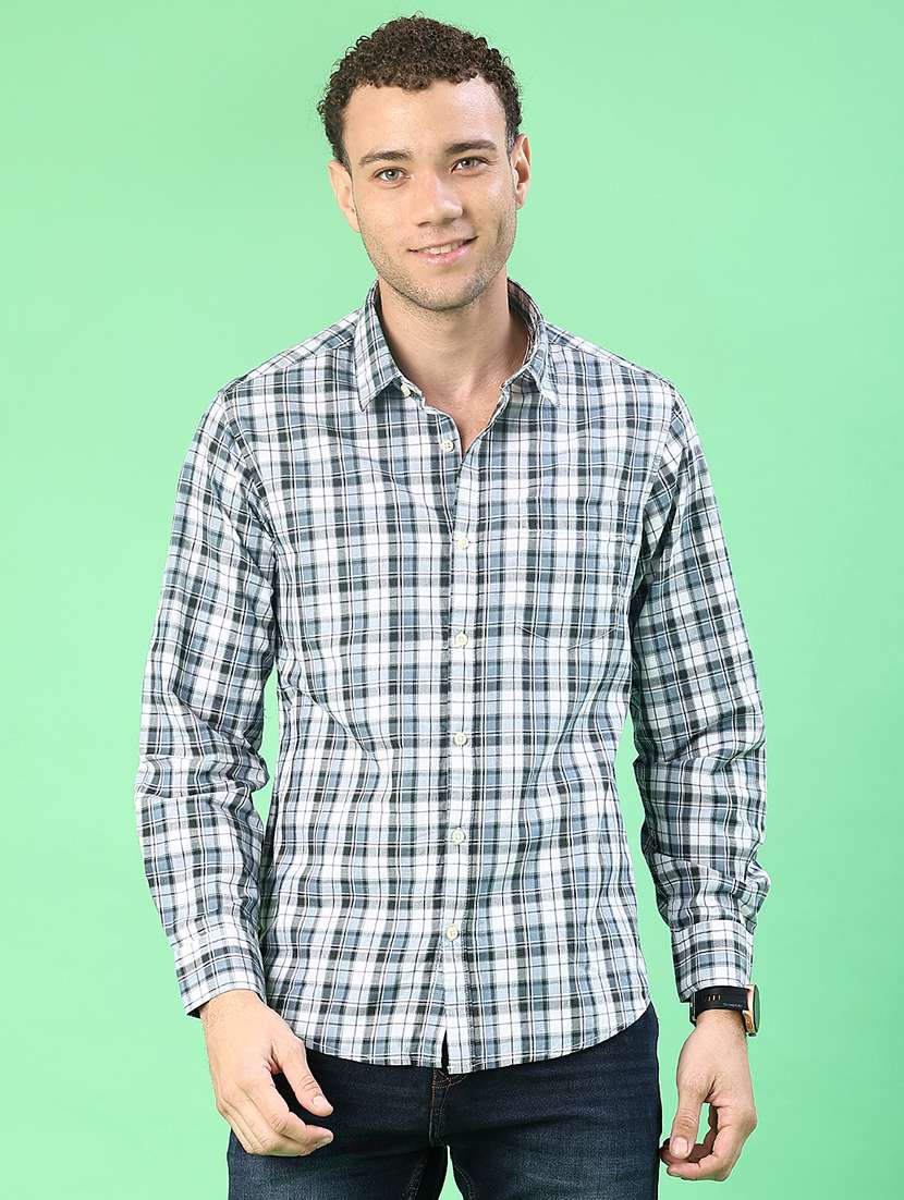 men checkered long sleeve regualr fit casual shirt - 21997616 -  Standard Image - 2