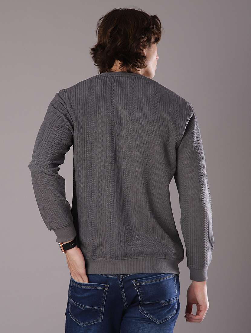 men self design long sleeve regular fit pullover - 21997618 -  Standard Image - 2
