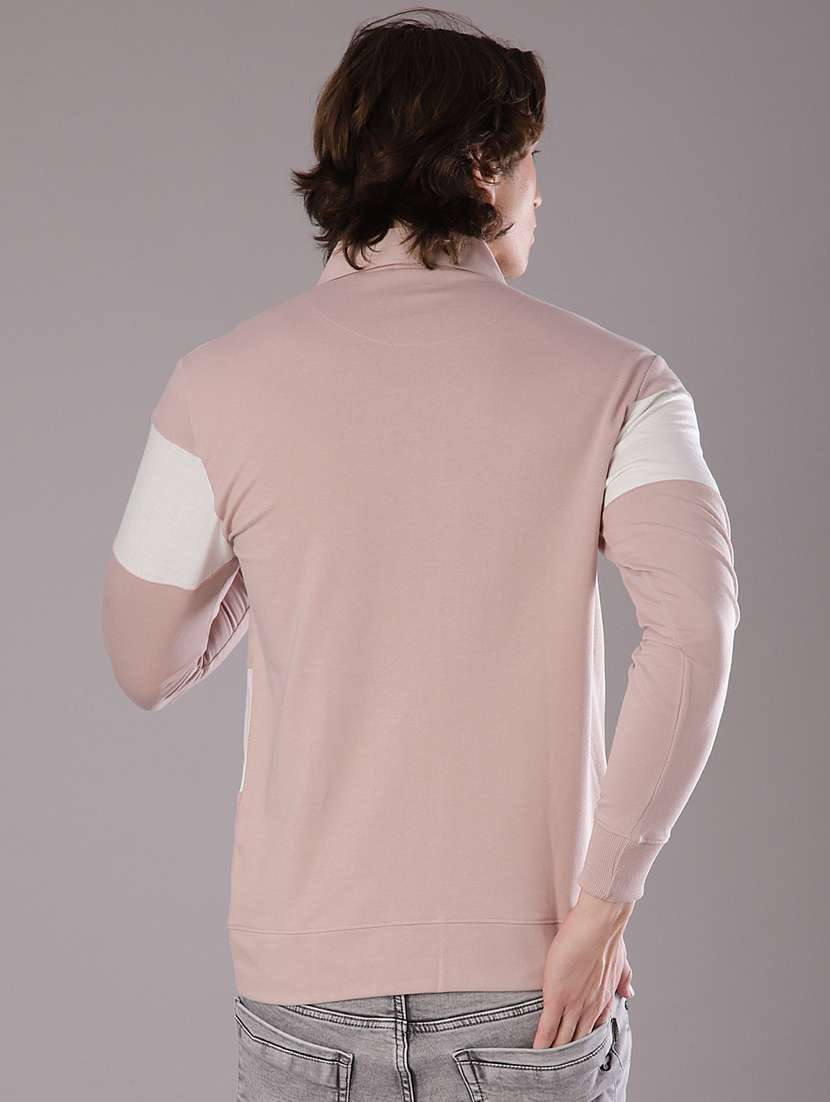 men color block long sleeve slim fit t-shirt  - 21997625 -  Standard Image - 2