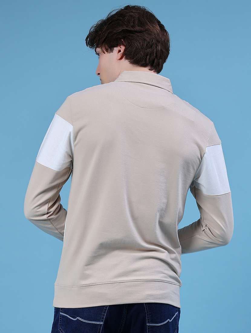 men color block long sleeve slim fit t-shirt  - 21997627 -  Standard Image - 2