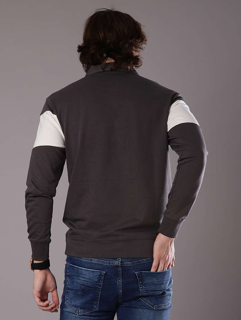 men color block long sleeve slim fit t-shirt  - 21997631 -  Standard Image - 2