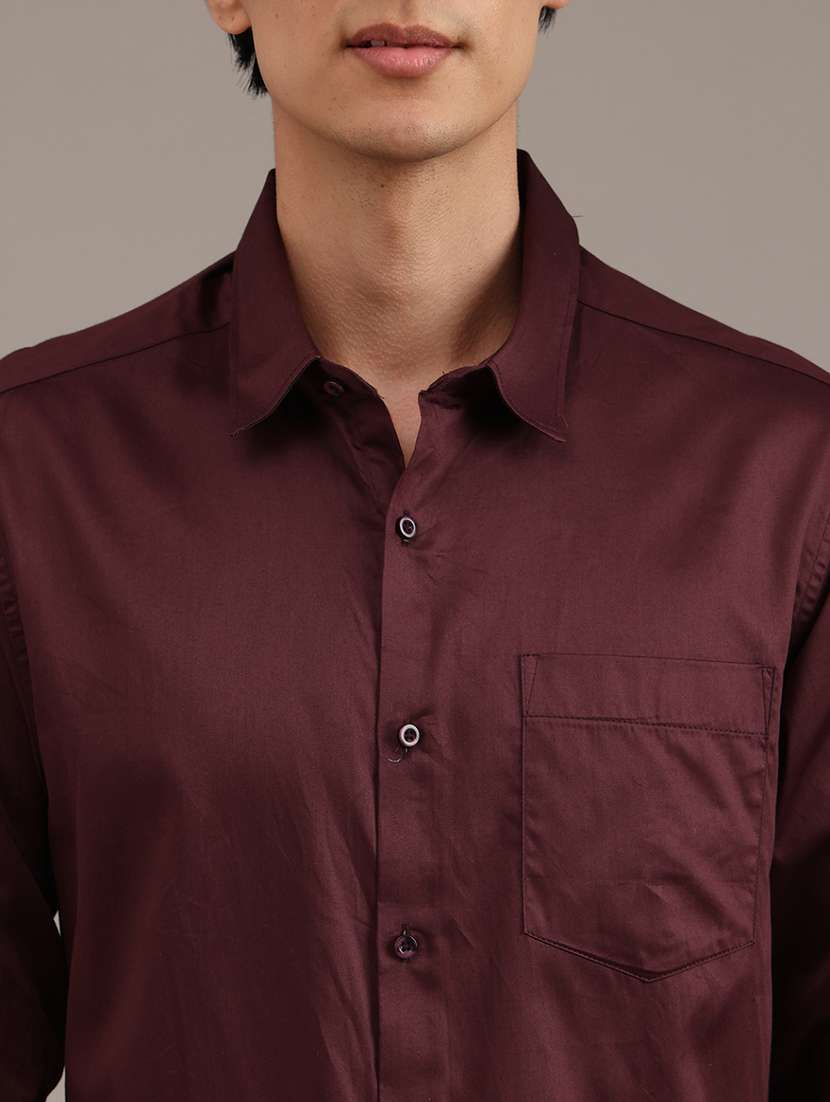 men solid long sleeve regular fit casual shirt - 21997640 -  Standard Image - 2