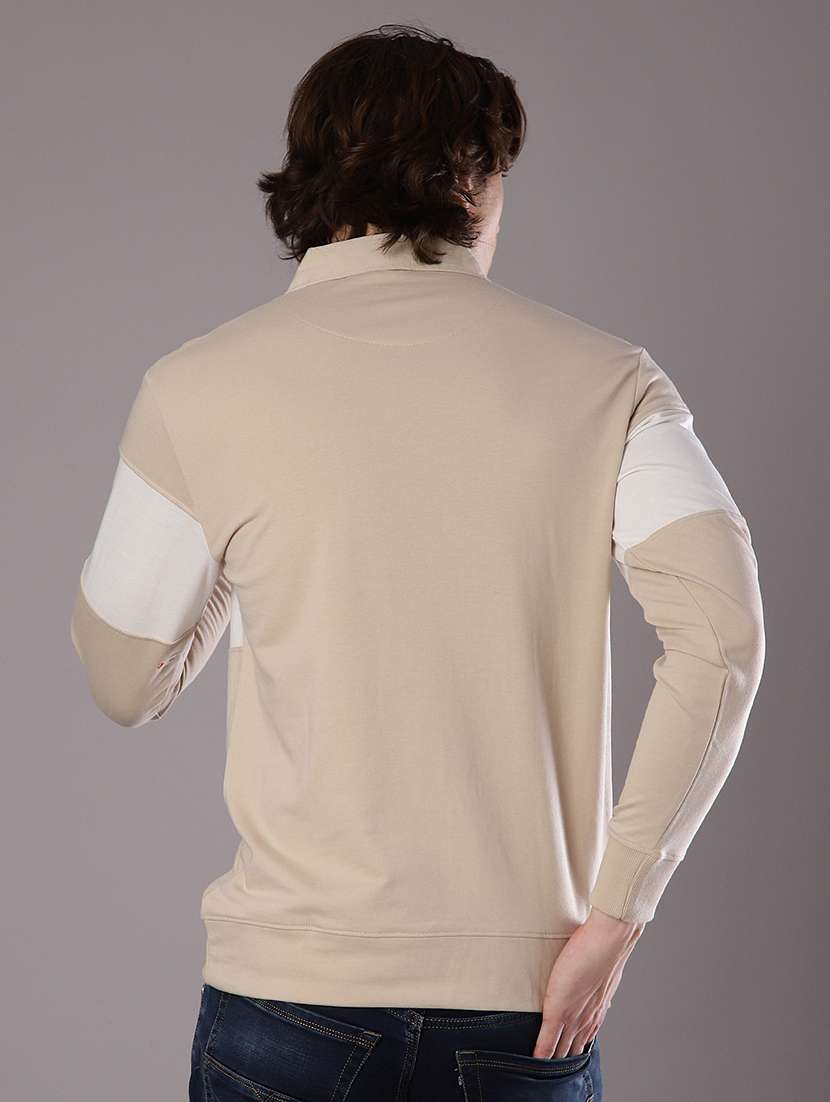 men chest print long sleeve slim fit polo t-shirt  - 21997683 -  Standard Image - 2