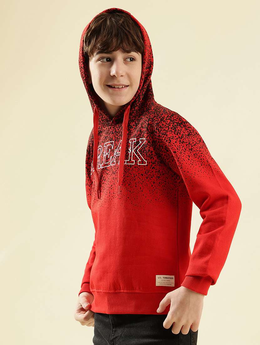 boys printed long sleeve hooded sweatshirt - 21997801 - Standard Image - 2